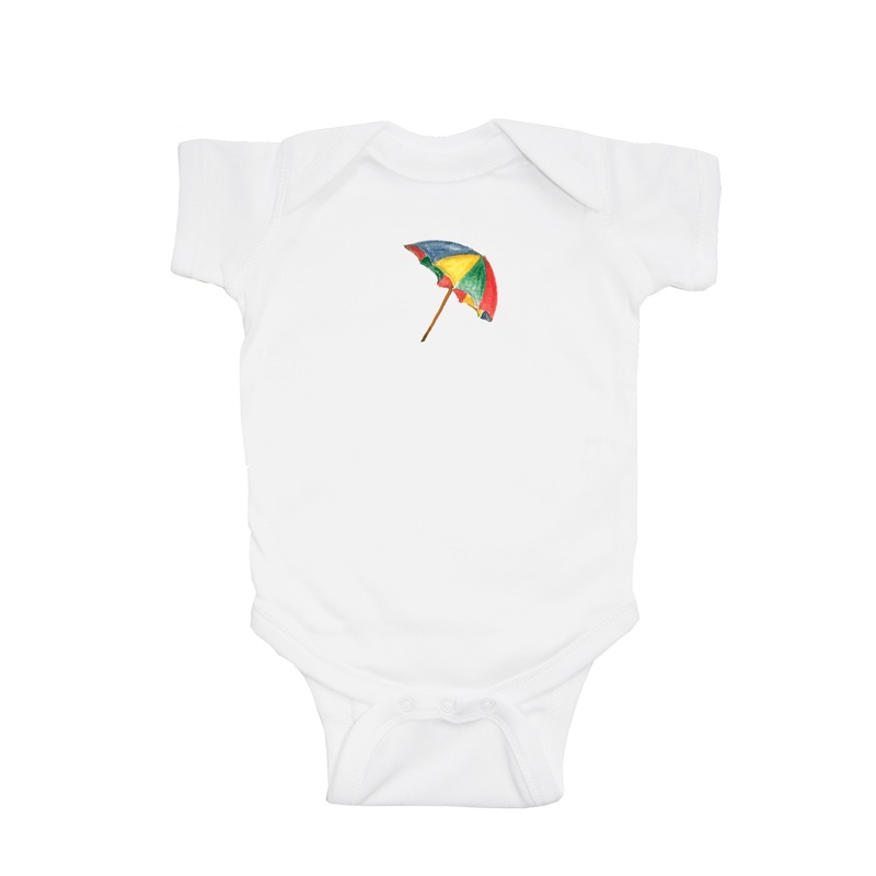beach umbrella baby snap up short sleeve