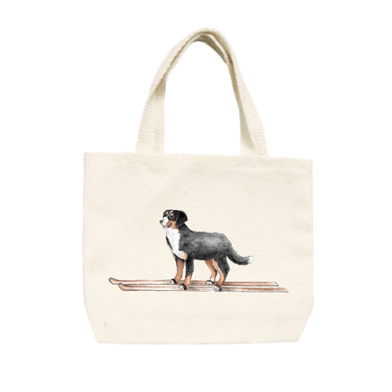 bernese on skis small tote