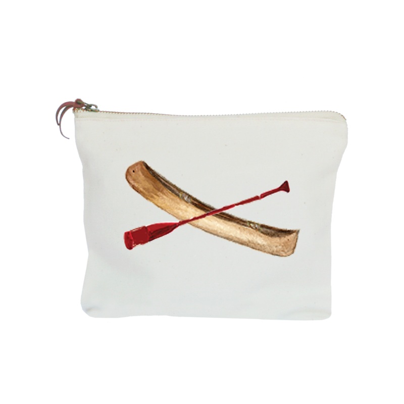 canoe with oar zipper pouch