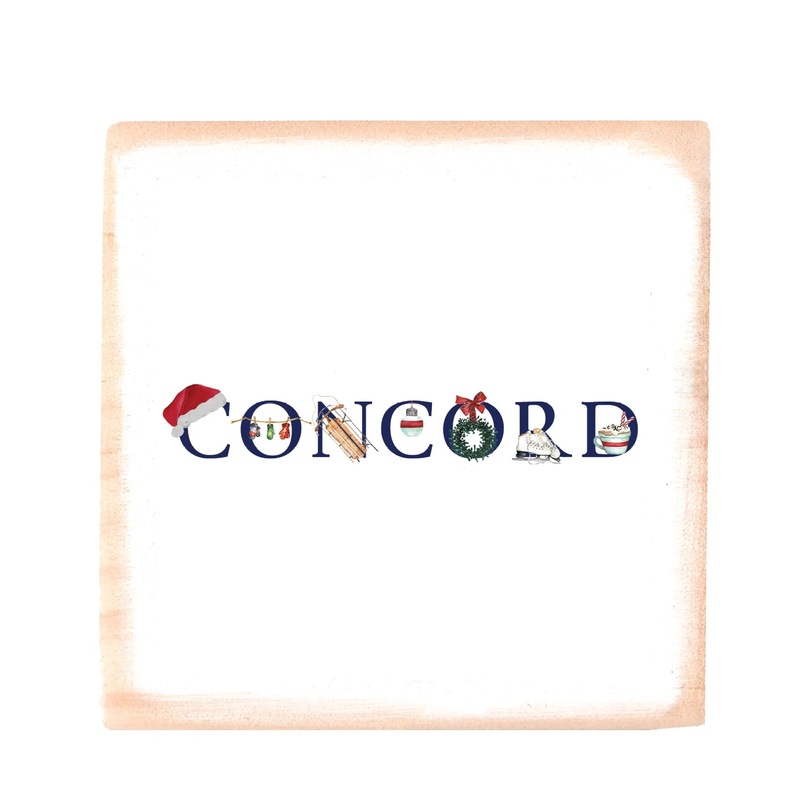 concord winter square wood block