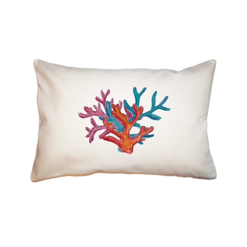 coral three colors rectangle pillow
