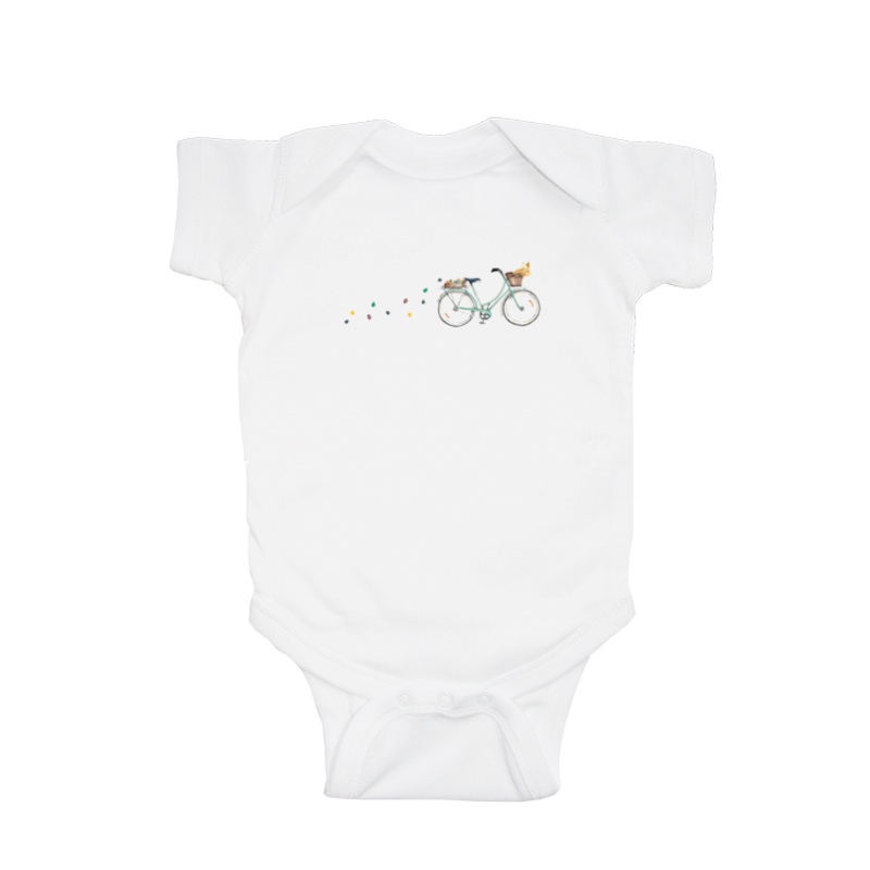 easter bike baby snap up short sleeve