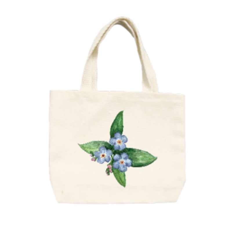 forget me nots small tote