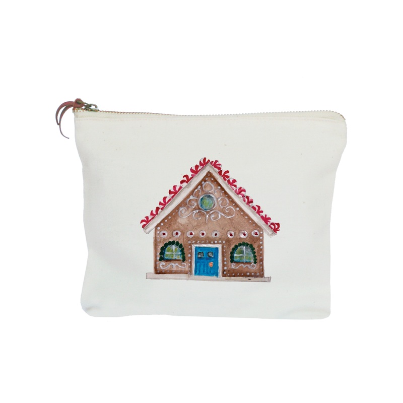gingerbread house zipper pouch