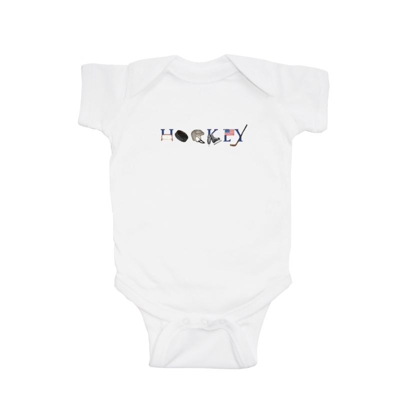 Hockey baby snap up short sleeve