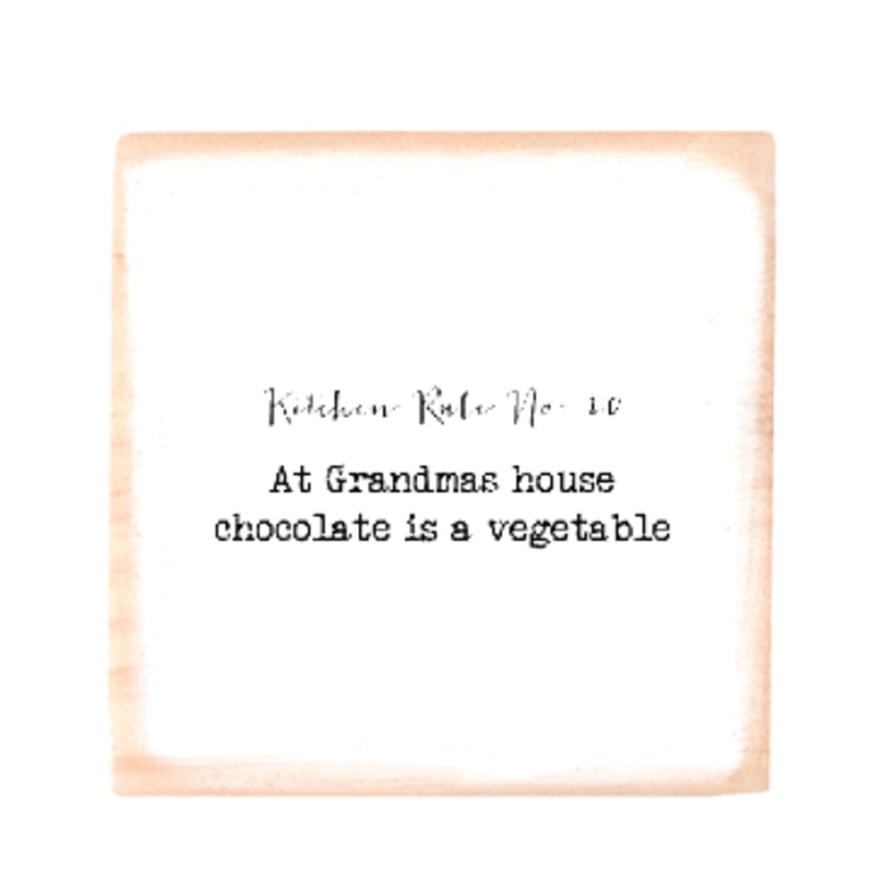 Kitchen rule no 20 square wood block