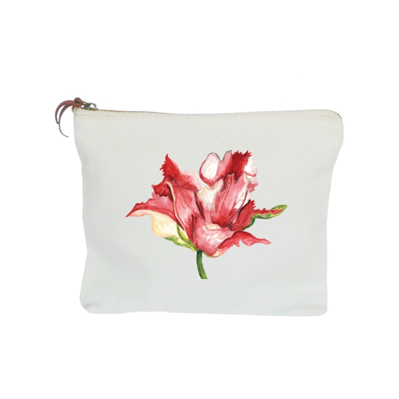 parrot tulip zipper pouch