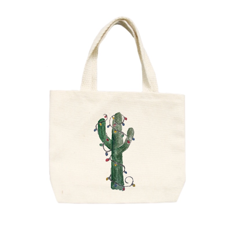 christmas cactus small tote