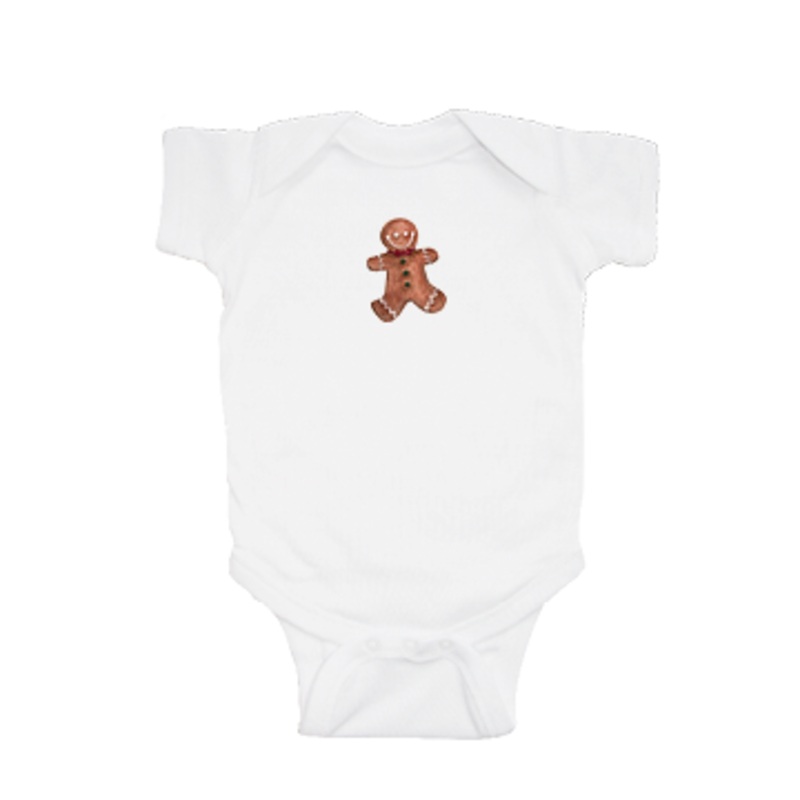 gingerbread cookie baby snap up short sleeve