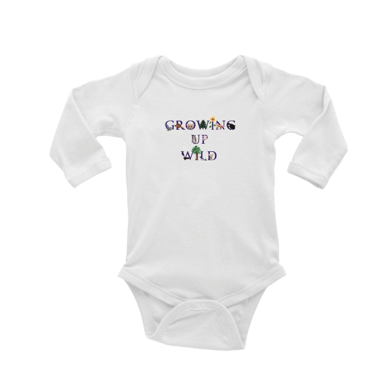 growing up wild baby snap up long sleeve