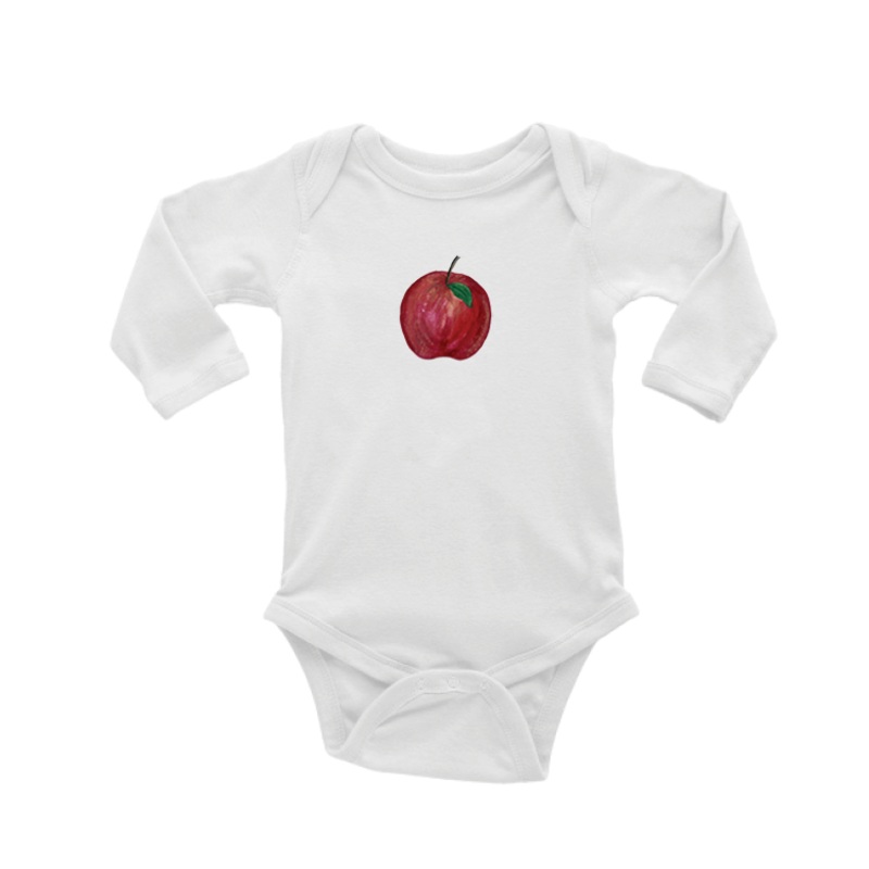 mcintosh apple baby snap up long sleeve