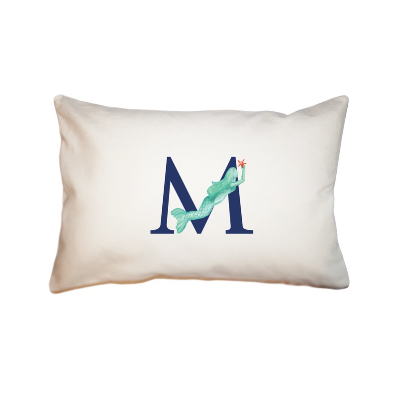 nautical alphabet – M rectangle pillow