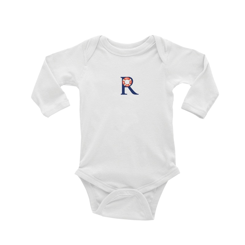 nautical alphabet – R baby snap up long sleeve