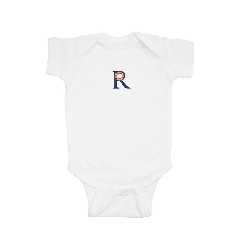 nautical alphabet – R baby snap up short sleeve