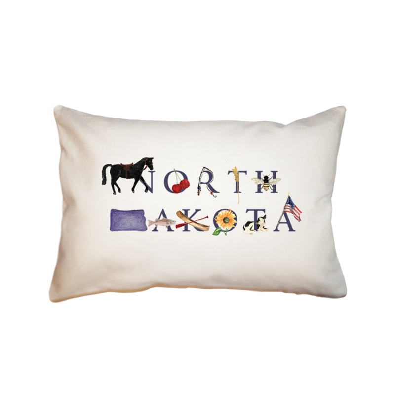 North Dakota large rectangle pillow