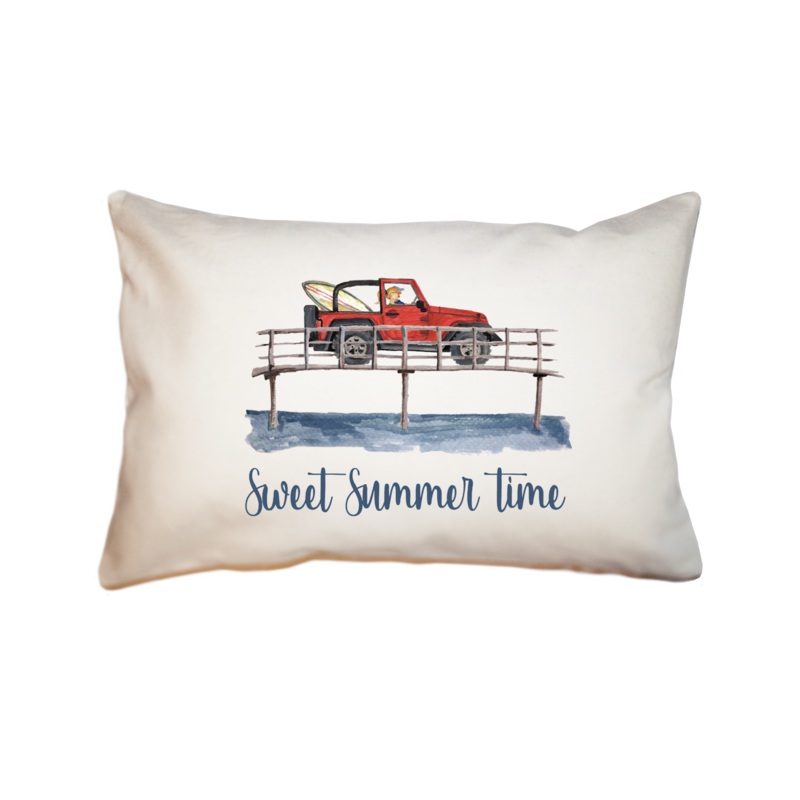 sweet summertime jeep large rectangle pillow