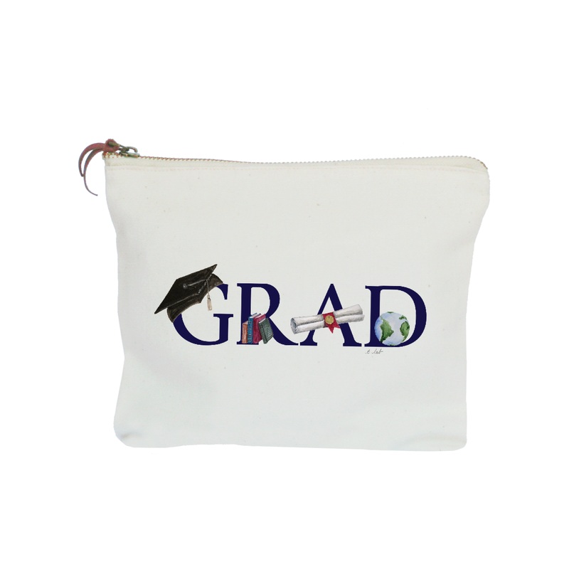 grad illu-stated zipper pouch