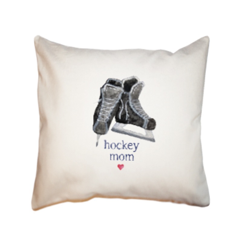 hockey mom square pillow