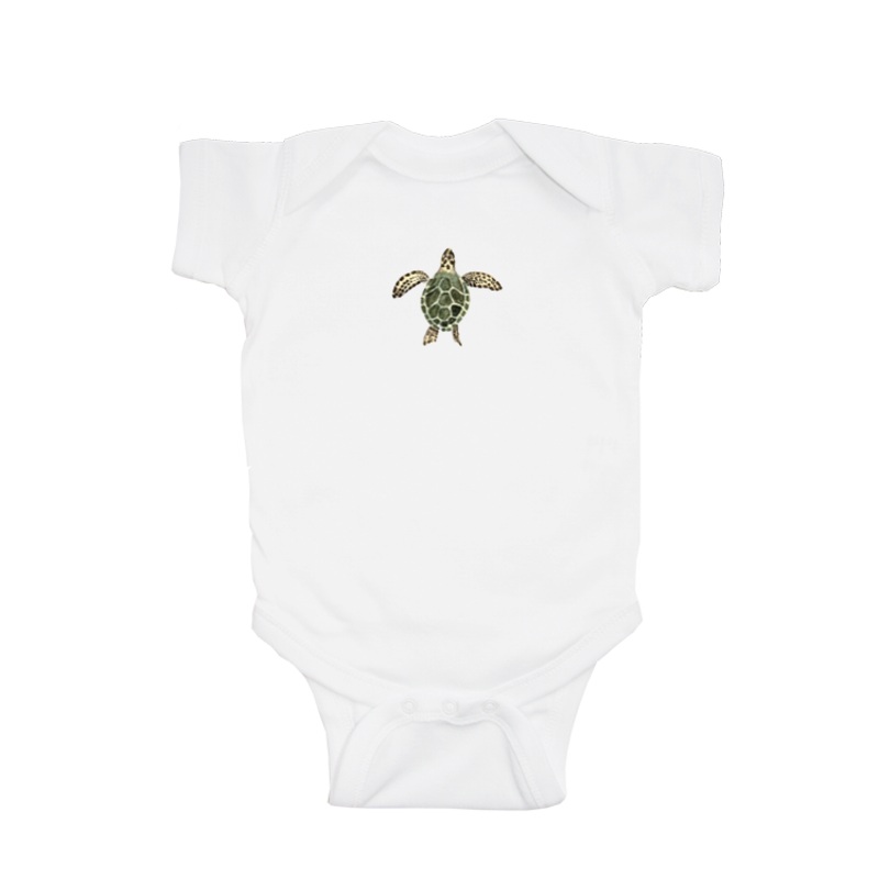 sea turtle baby snap up short sleeve