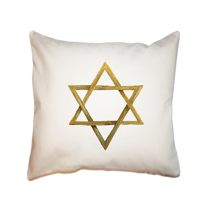 star of david square pillow