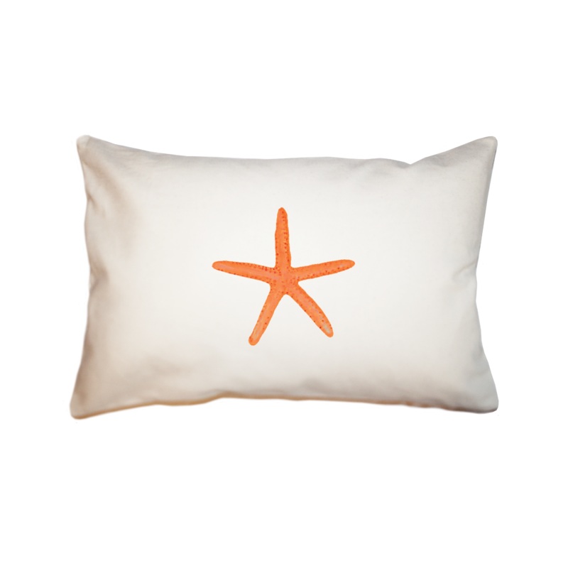 starfish orange large rectangle pillow