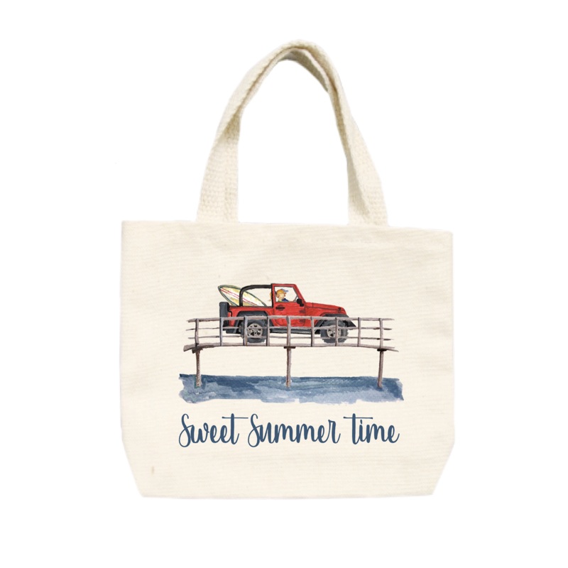 sweet summertime jeep small tote