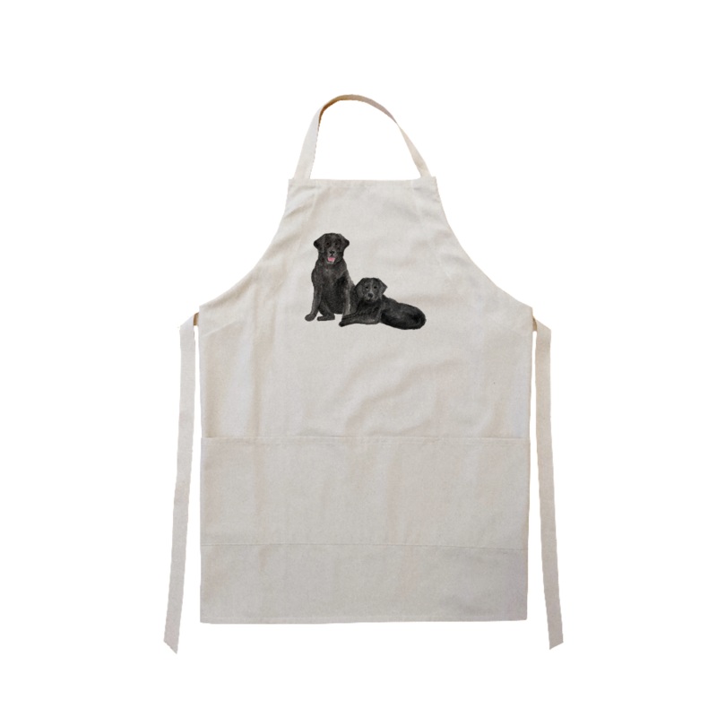 two black labs apron
