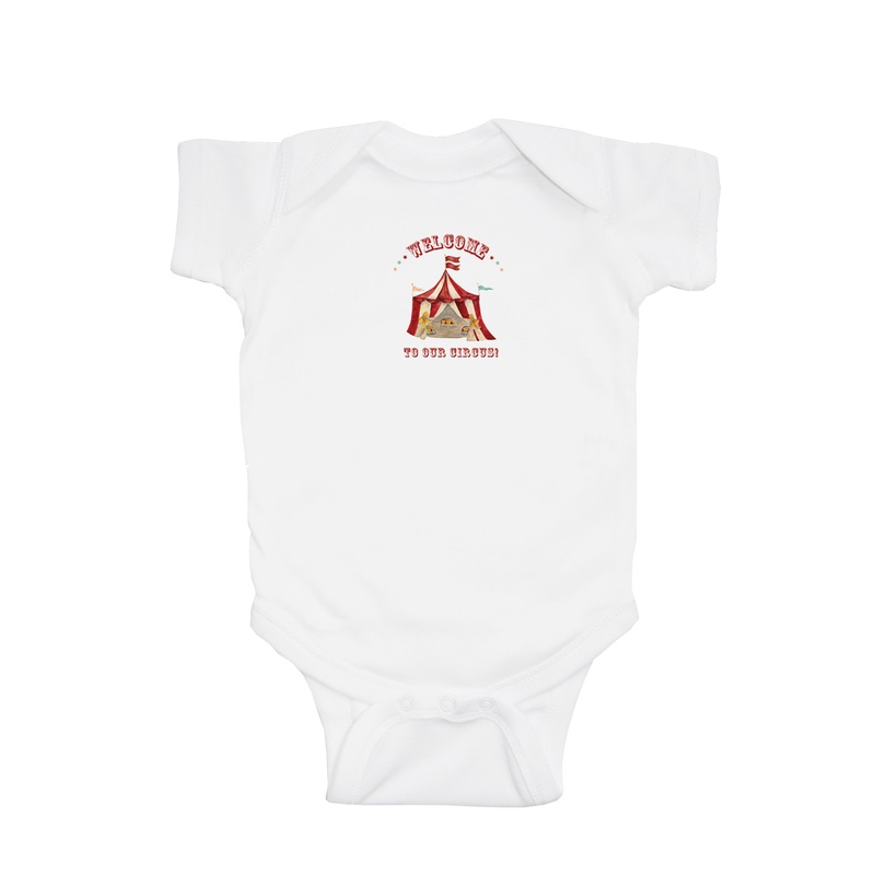 welcome to our circus baby snap up short sleeve