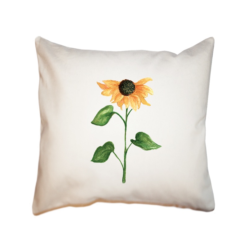 black eyed susan square pillow