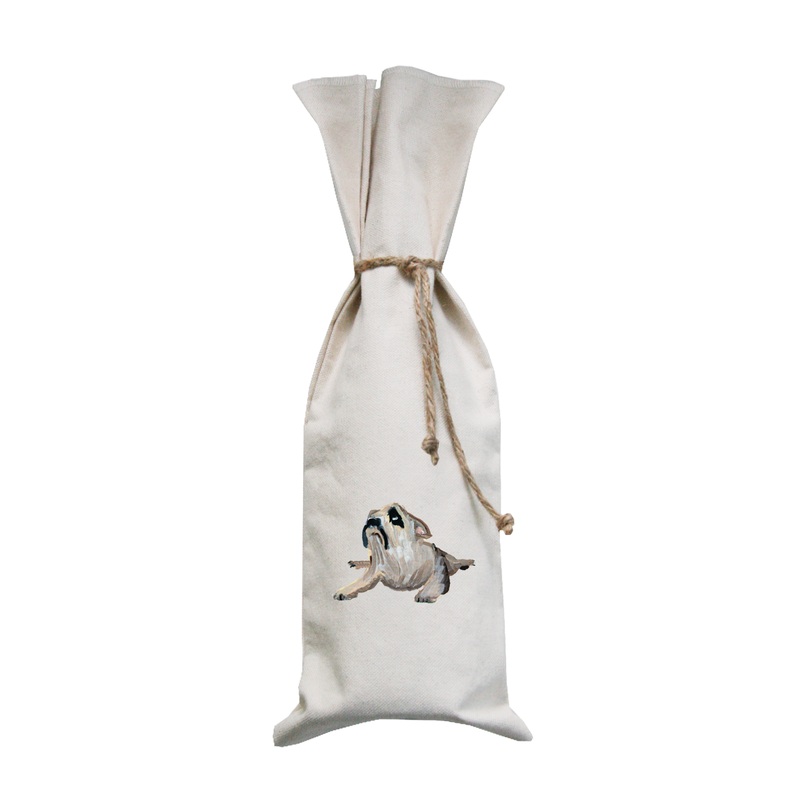 bulldog resting wine bag