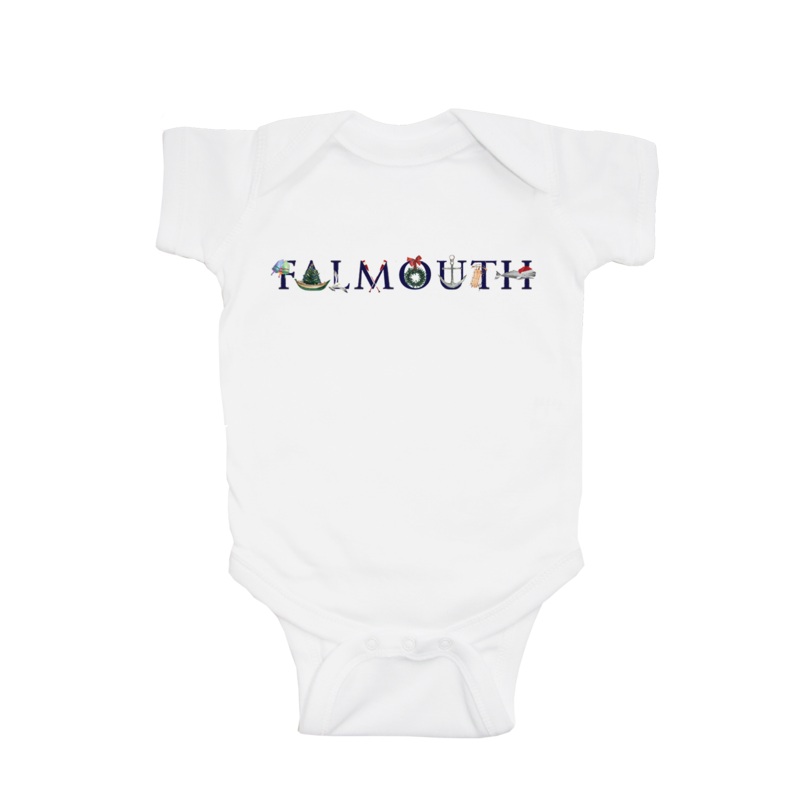falmouth holiday baby snap up short sleeve