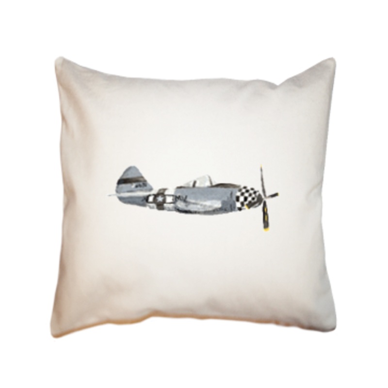 fighter plane square pillow
