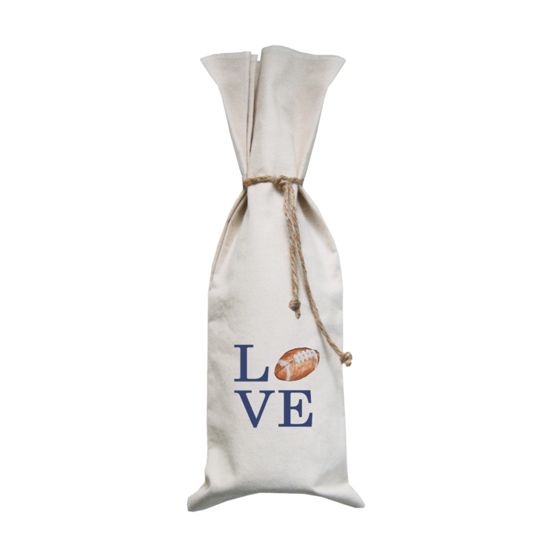 love football wine bag