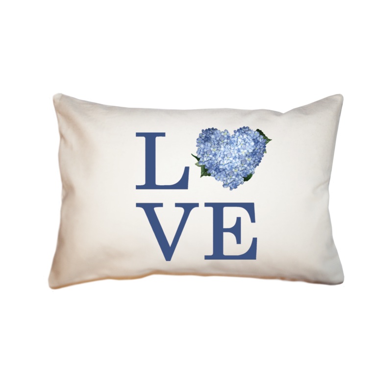 love hydrangea heart large rectangle pillow