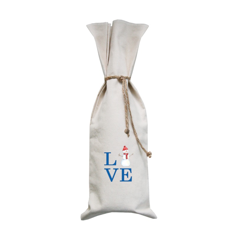 love snowman wine bag