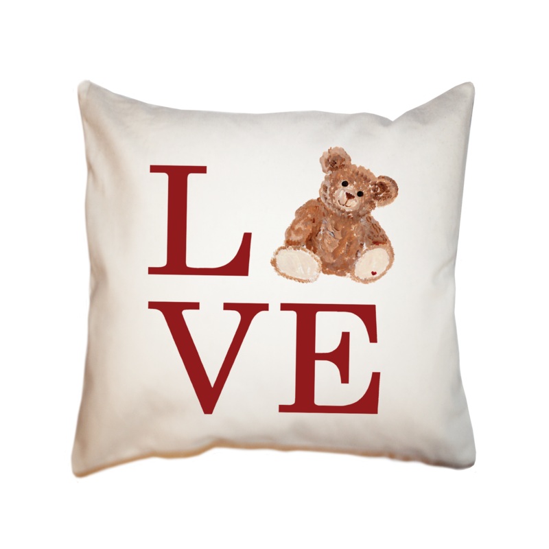 love teddy square pillow