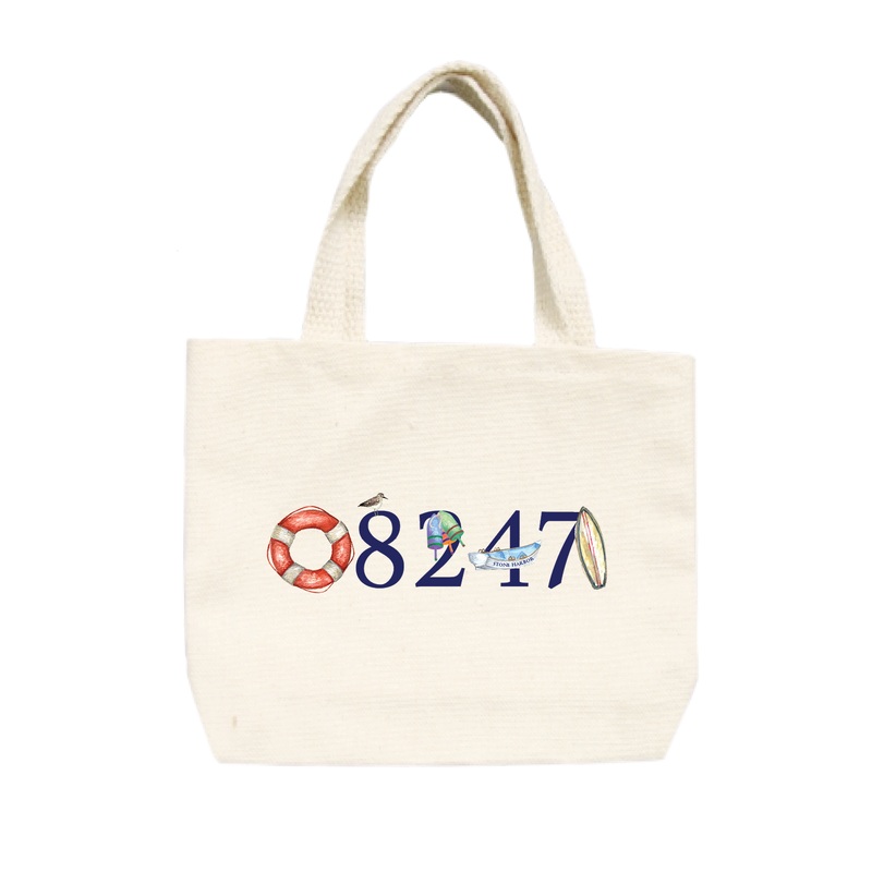 stone harbor zip code 08247 small tote