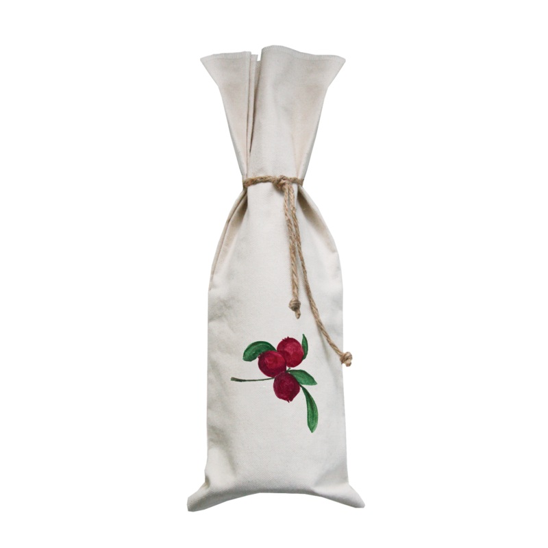 cranberry branch wine bag