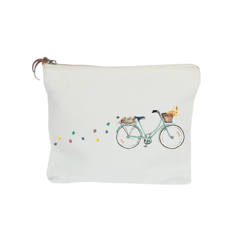 easter bike zipper pouch