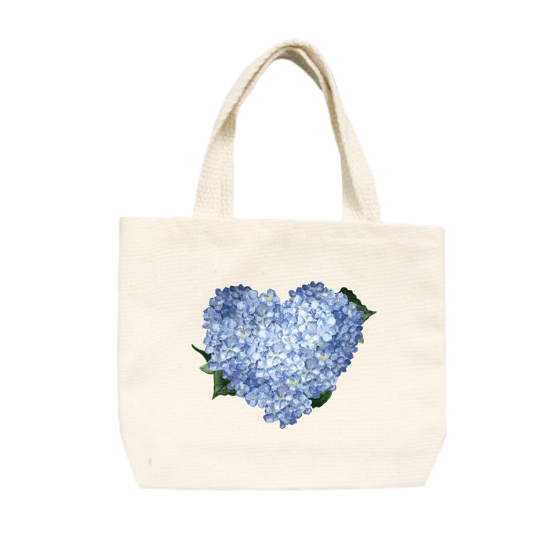 hydrangea wreath small tote