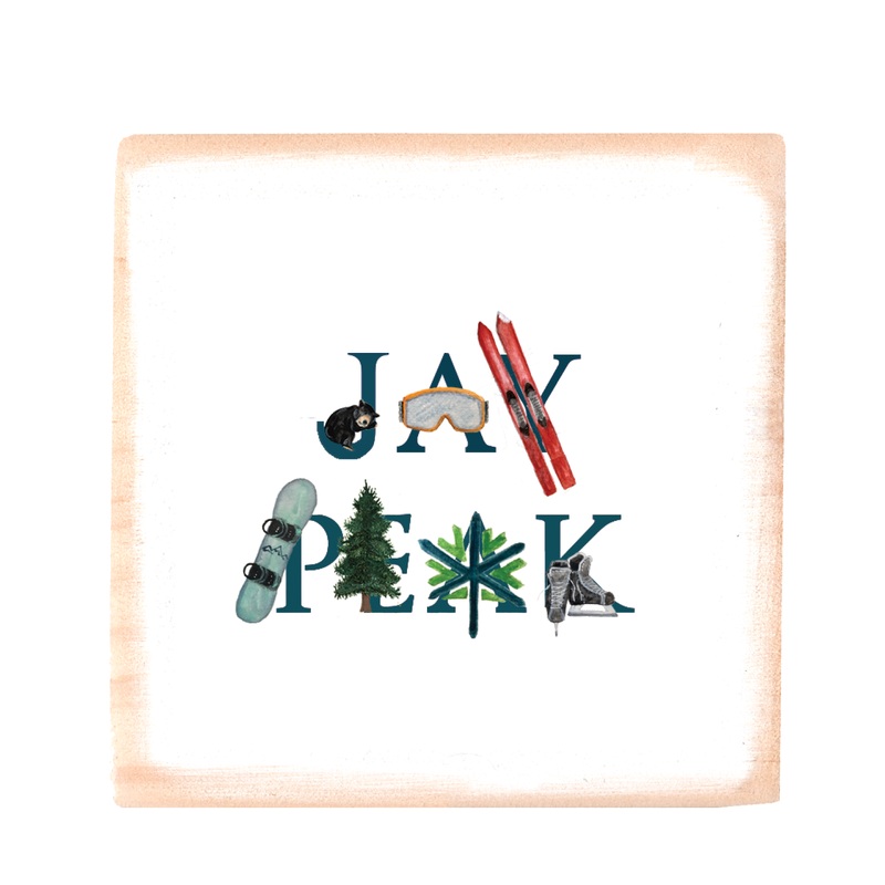 jay peak square wood block