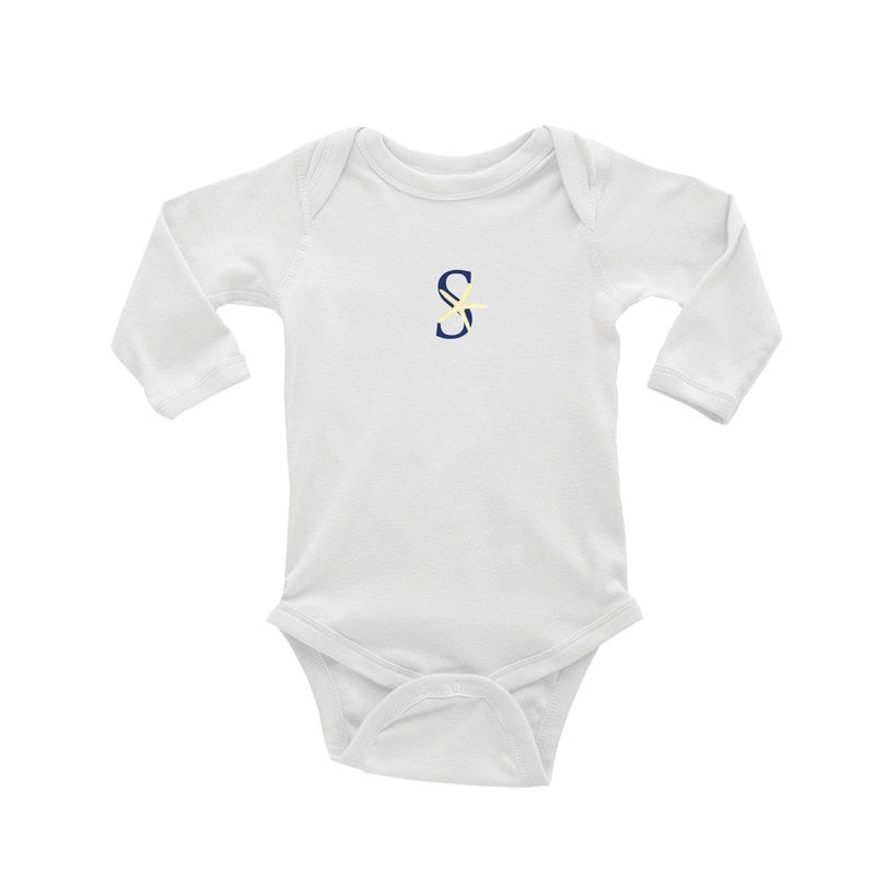 nautical alphabet – S baby snap up long sleeve