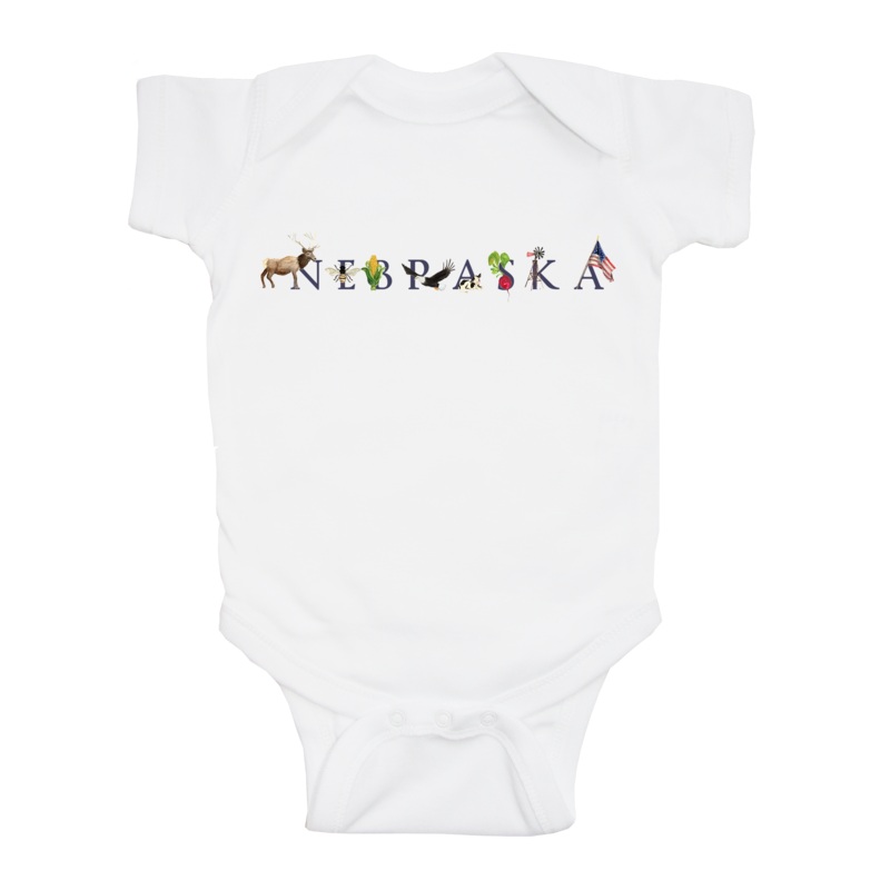Nebraska baby snap up short sleeve