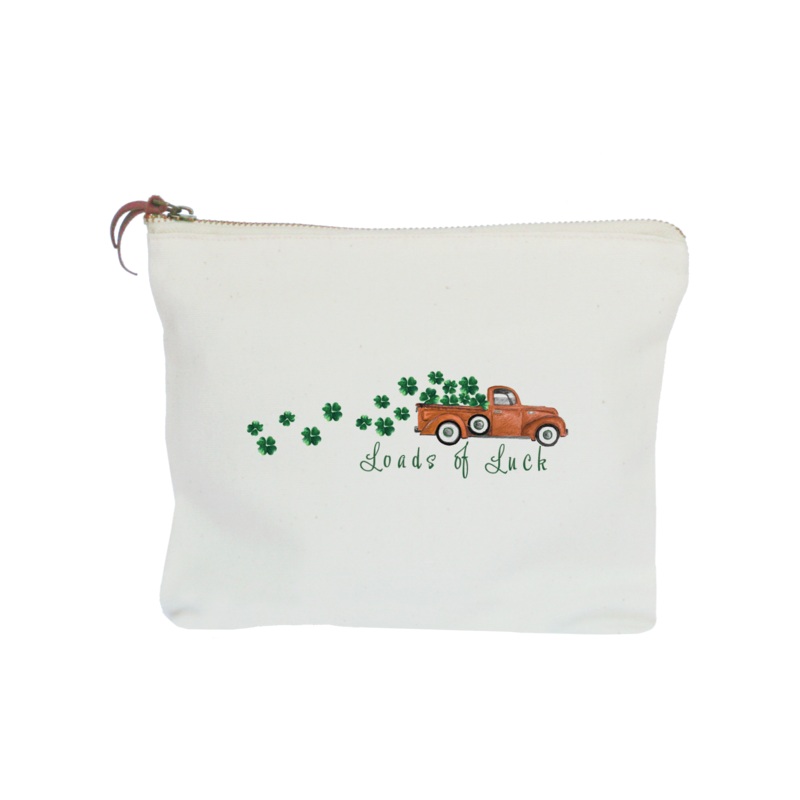orange truck loads of luck zipper pouch