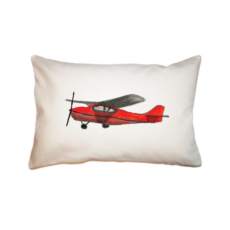 red airplane large rectangle pillow