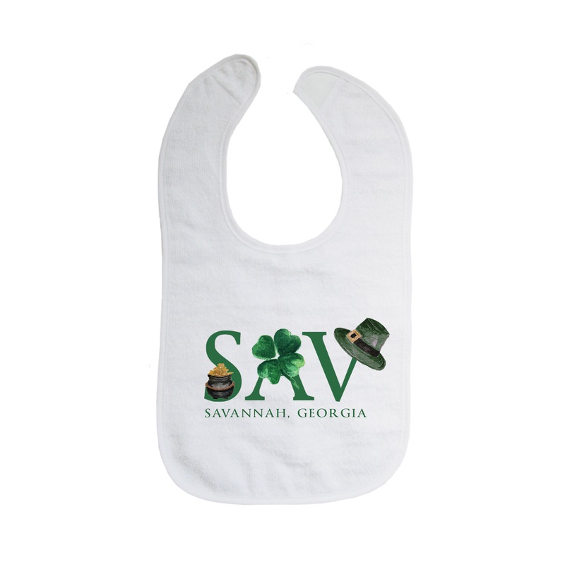 sav st patty’s day bib