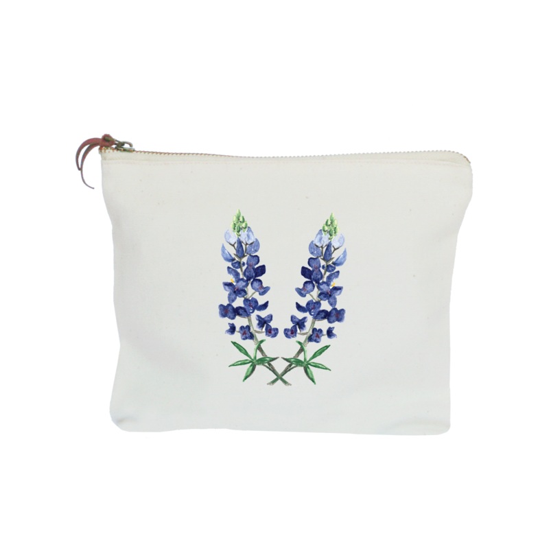 two bluebells zipper pouch