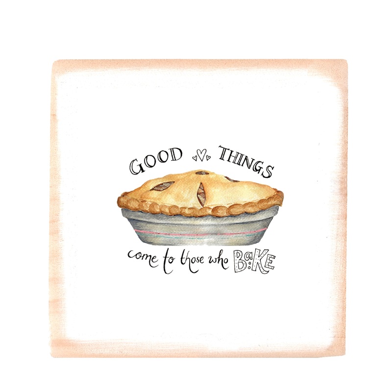 bake square wood block