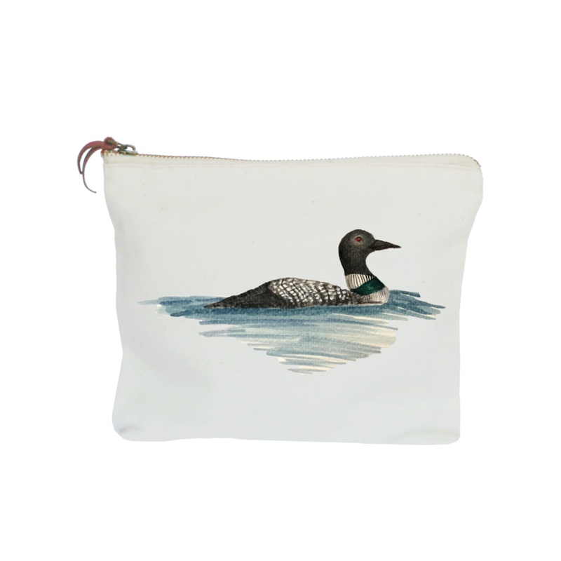 loon on water zipper pouch