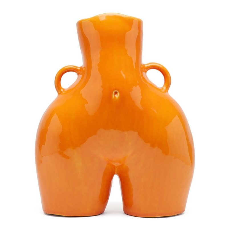 Love Handles Vase (Orange Shiny)